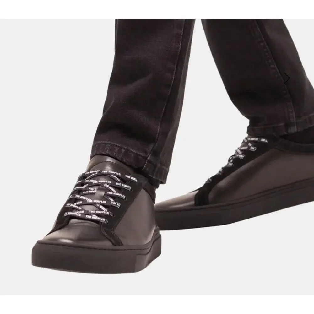The Kooples Men's Leather Sneaker w/ Vinyl Black Size 7/7.5 US 40 EU NIB Low Top